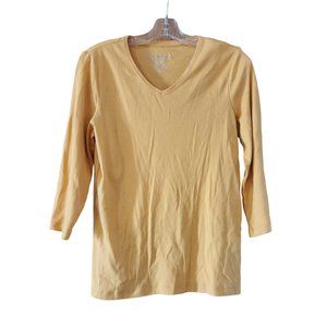 Chico's Gold/Yellow Long Sleeve Tee - NWT - Chico's Size 1 - US Size M